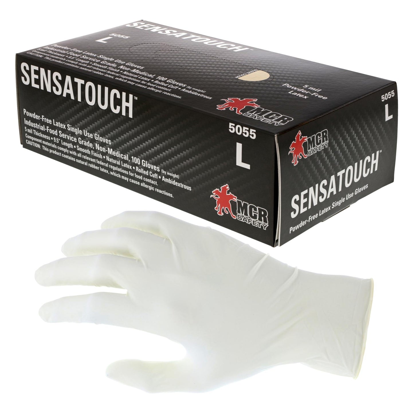 White Disposable Gloves - MCR Safety - Latex Industrial