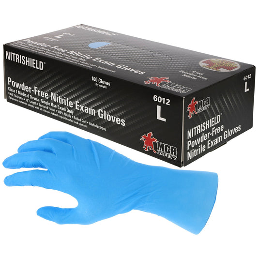 Blue Disposable Gloves - MCR Safety - Nitrile Exam
