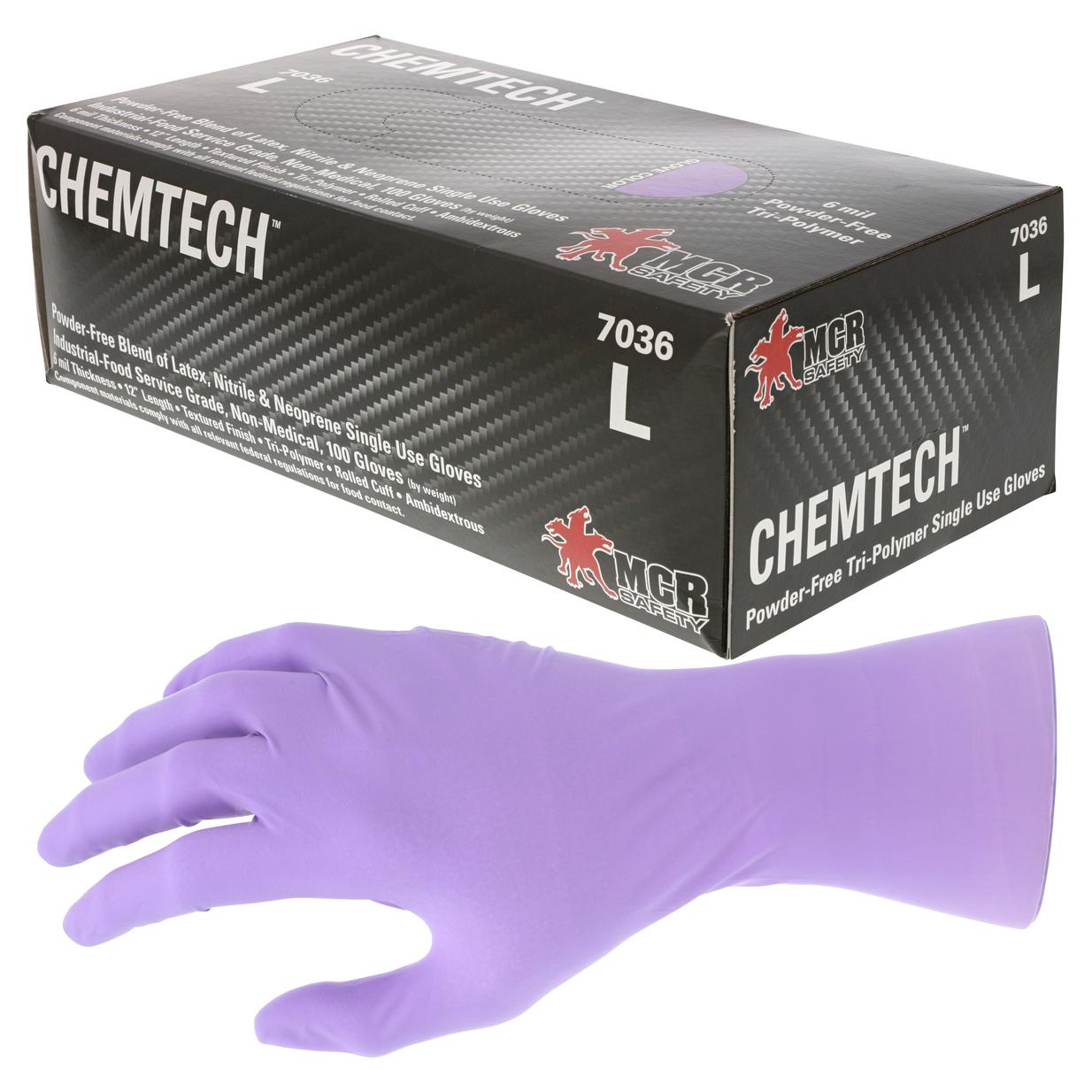 Powder Free Disposable Gloves - MCR Safety - Lilac Color