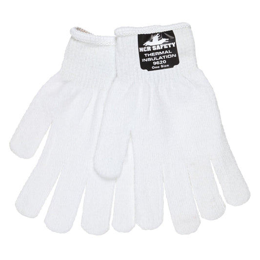 White String Knit Gloves - MCR Safety - Thermal Insulation