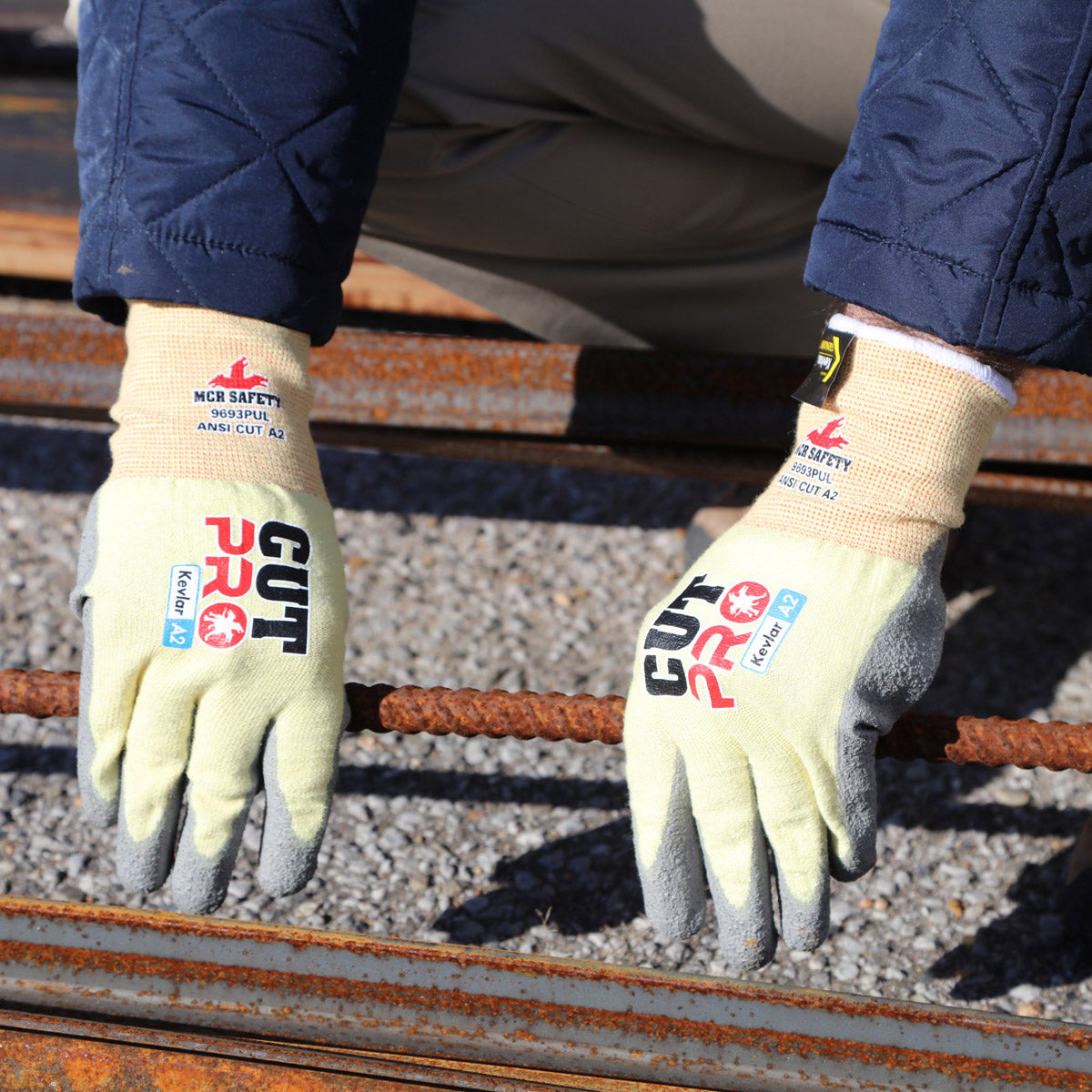 PU Coating String Knit Gloves - MCR Safety - Cut Resistant