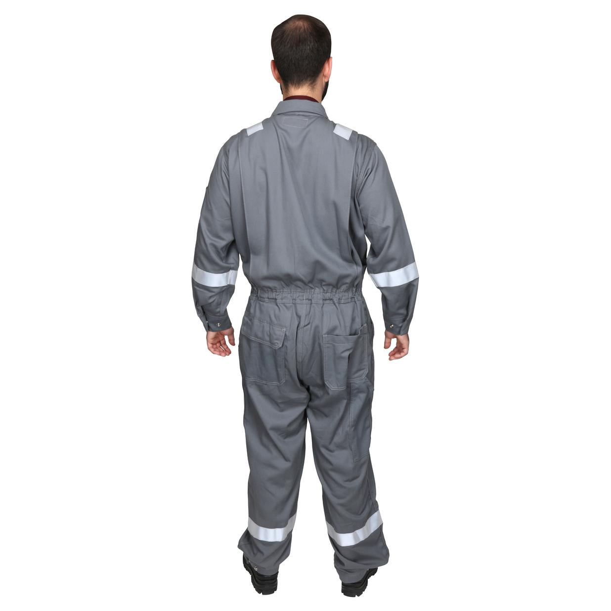 Gray Coveralls - MCR Safety - Reflective Flame Resistant