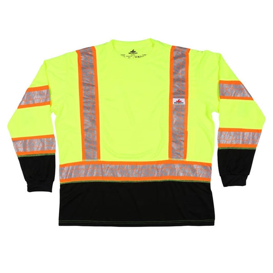 Yellow/Lime Safety Shirt - MCR Safety - High Visibility Mesh