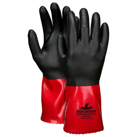 Red/Black Rubber Gloves - MCR Safety - Durable Grip