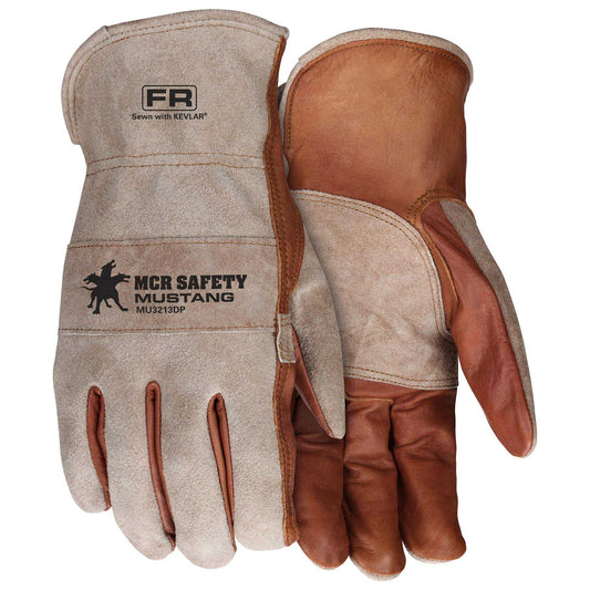 Brown Leather Gloves - MCR Safety - Premium Utility Gear