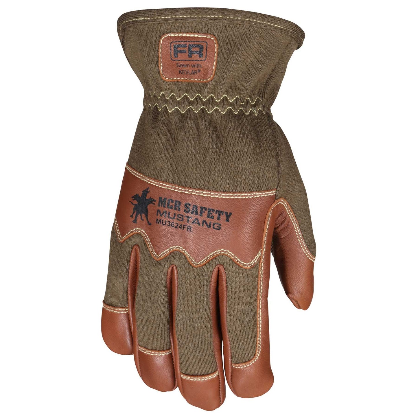 Brown Leather Gloves - MCR Safety - Premium Goatskin
