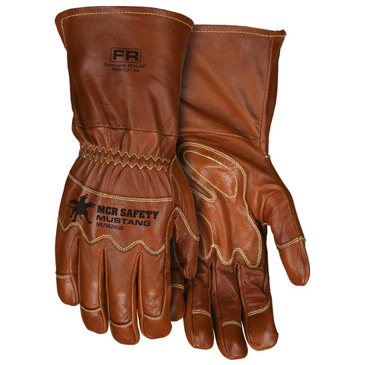 Gauntlet Cuff Leather Gloves - MCR Safety - Durable Design
