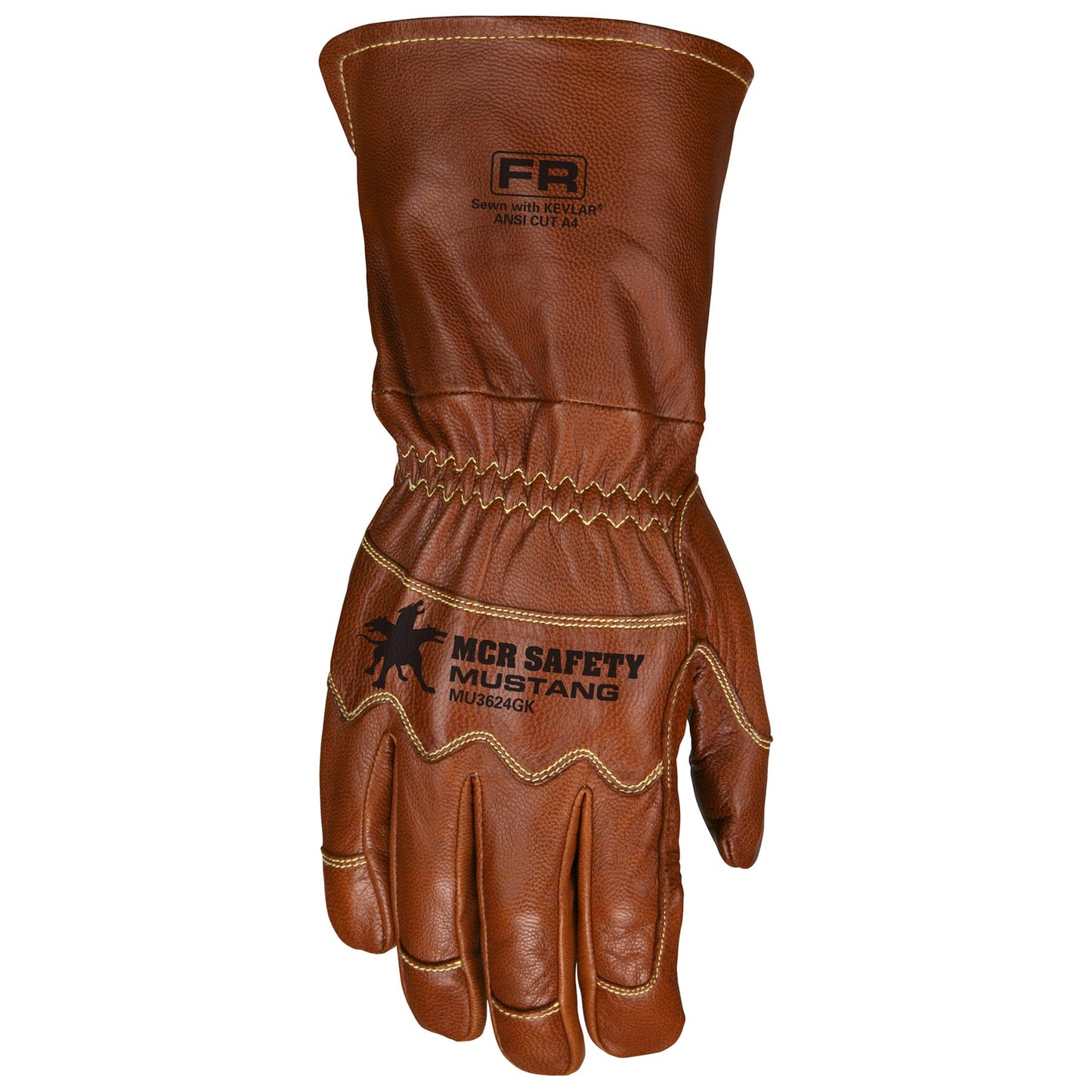 Gauntlet Cuff Leather Gloves - MCR Safety - Durable Design