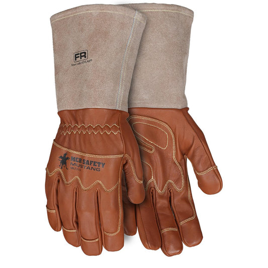 Brown Leather Gloves - MCR Safety - Goatskin Comfort