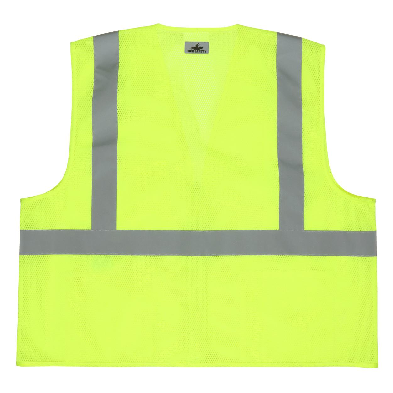 Yellow/Lime Safety Vest - MCR Safety - Recycled Mesh