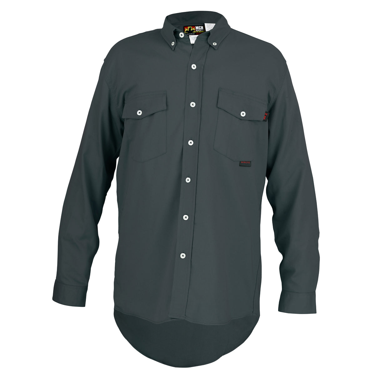 Gray Button Up Shirts - MCR Safety - Max Comfort Fabric