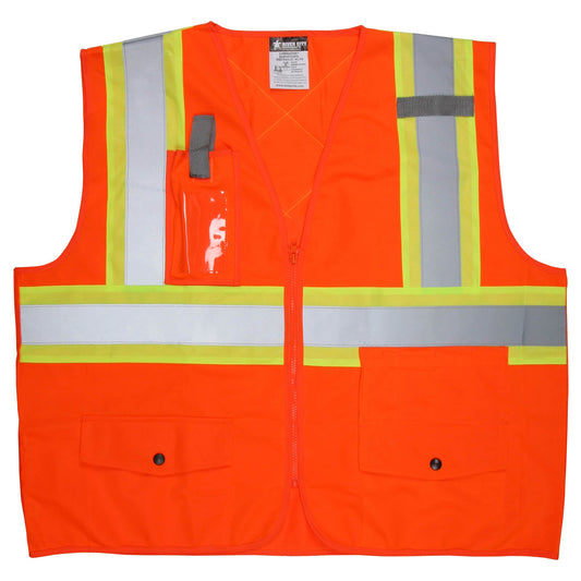 Orange Safety Vest - MCR Safety - Hi-Vis Polyester