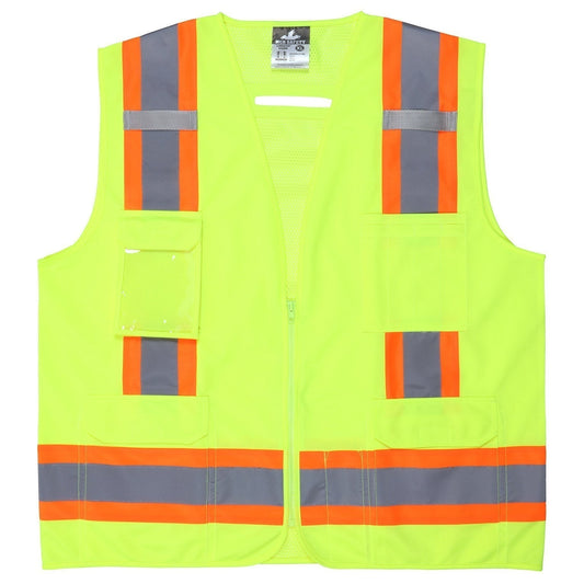 Orange Safety Vest - MCR Safety - Two-Tone Mesh Back