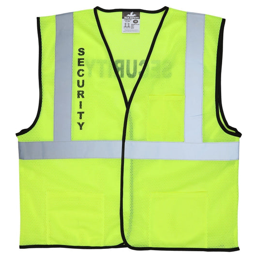 Yellow/Lime Safety Vest - MCR Safety - Reflective Mesh