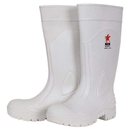 White Work Boots - MCR Safety - Steel Toe PVC