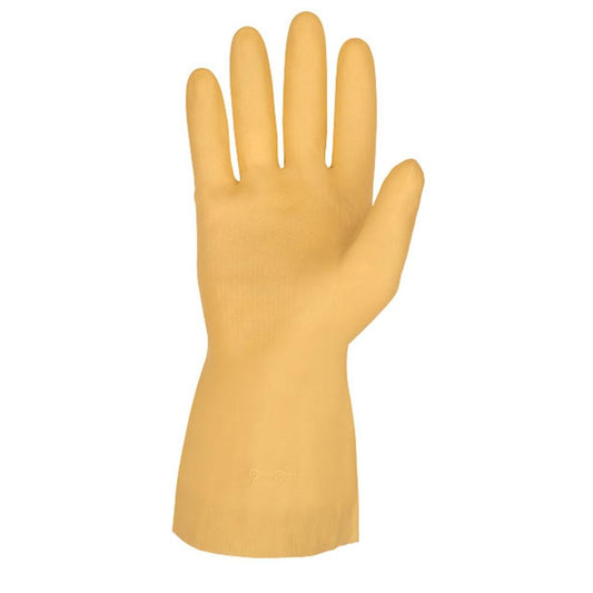 Straight Cuff Rubber Gloves - MCR Safety - Latex Amber