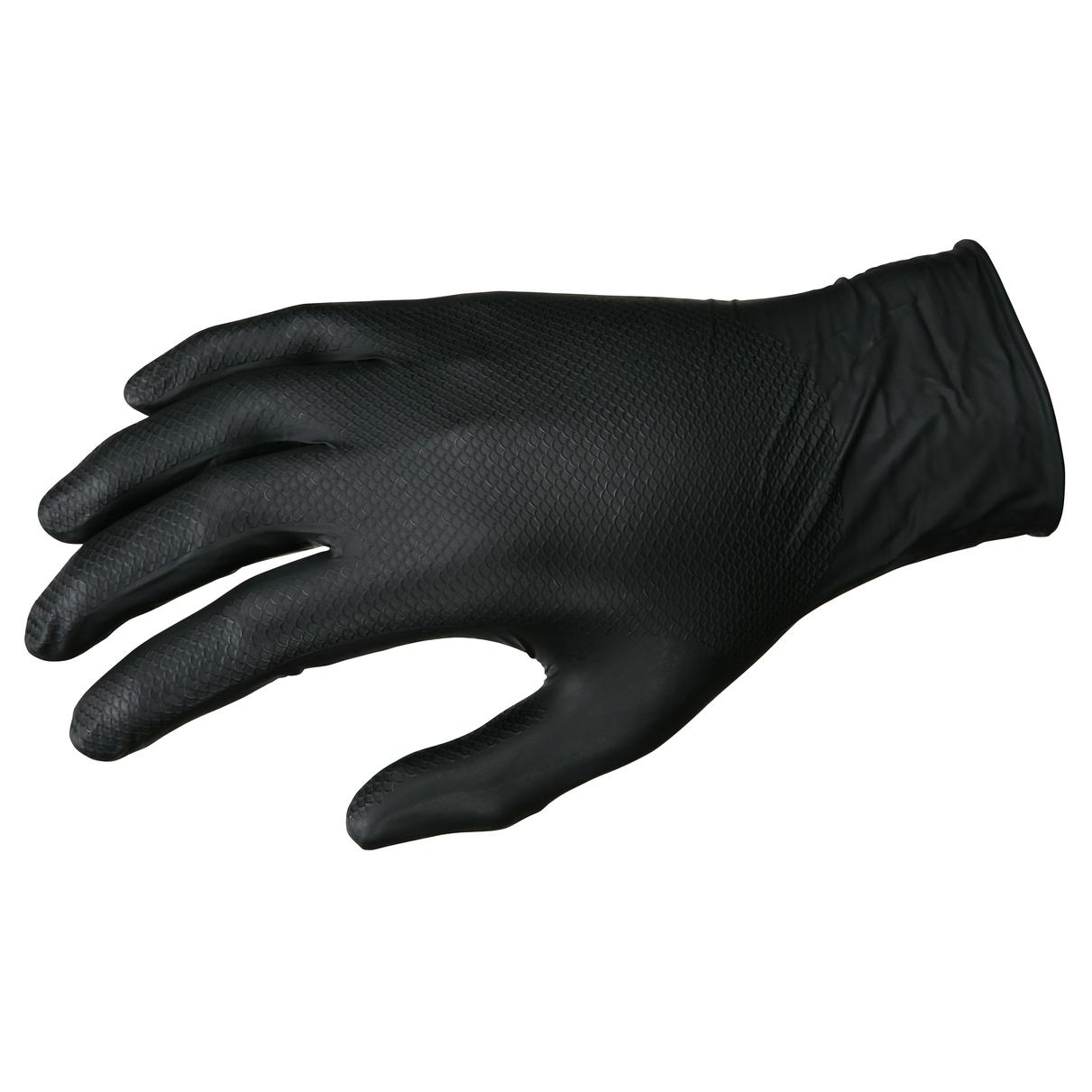 Black Disposable Gloves - MCR Safety - Nitrile Grip