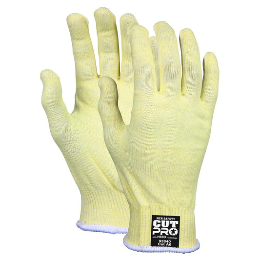 Yellow String Knit Gloves - MCR Safety - Cut Resistant