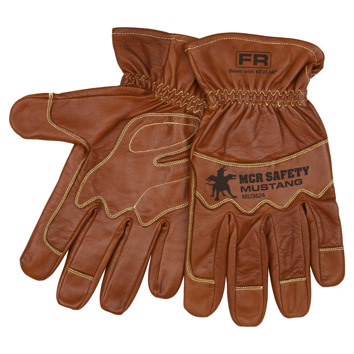 Brown Leather Gloves - MCR Safety - Premium Goatskin