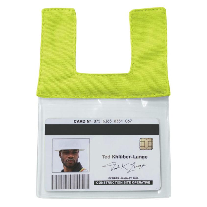 Yellow/Lime ID Pockets - Kishigo - Clear Holder