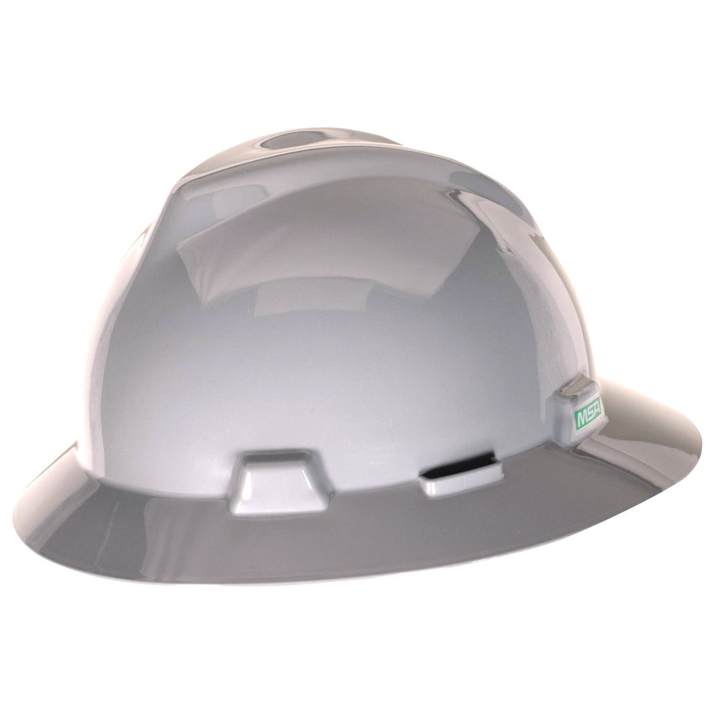 Silver Hard Hats - MSA - Full Brim Design
