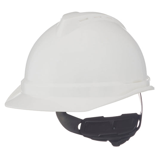White Hard Hats - MSA - Durable Ratchet Suspension