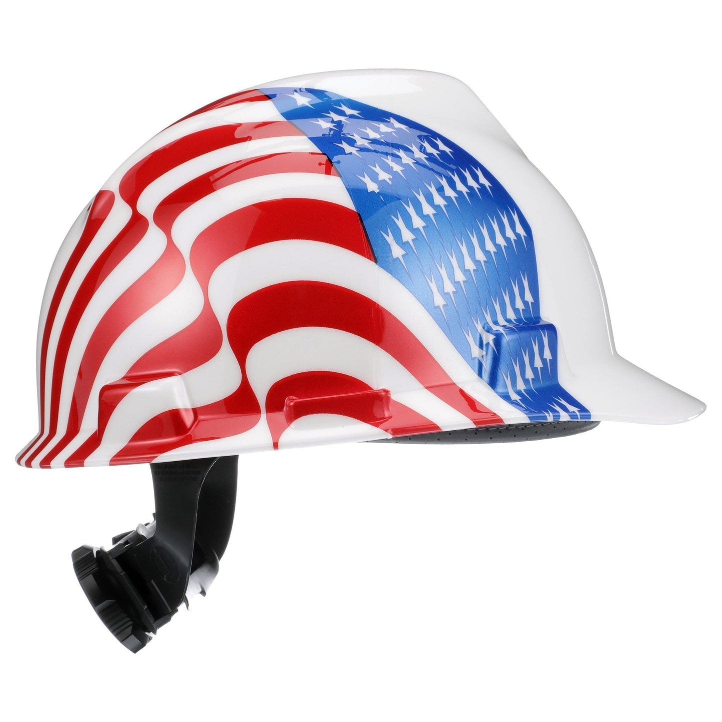 Dual American Flag Logo Hard Hats - MSA - Durable Design
