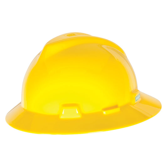 Red Hard Hats - MSA - V-Gard Full Brim Design