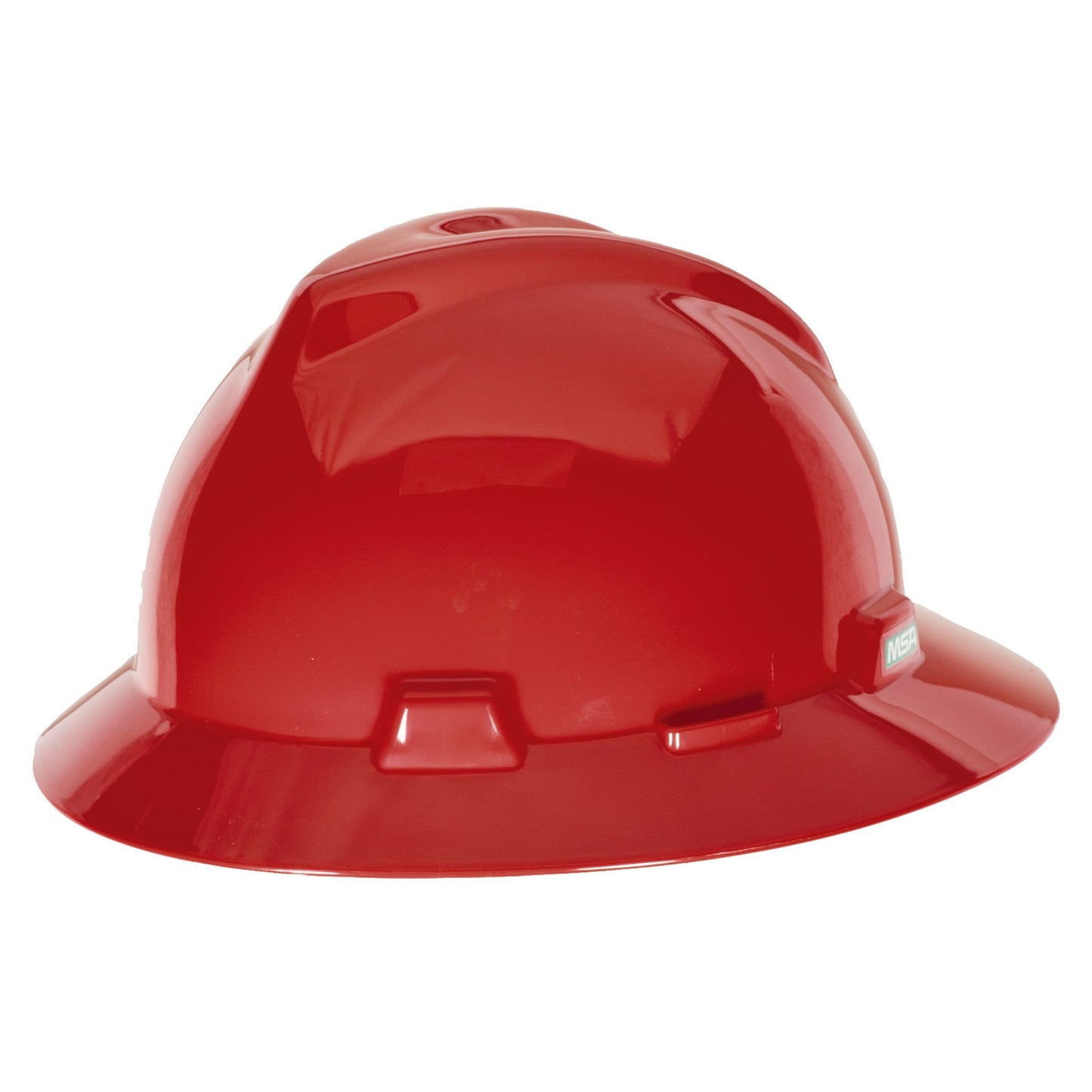 Red Hard Hats - MSA - V-Gard Full Brim Design