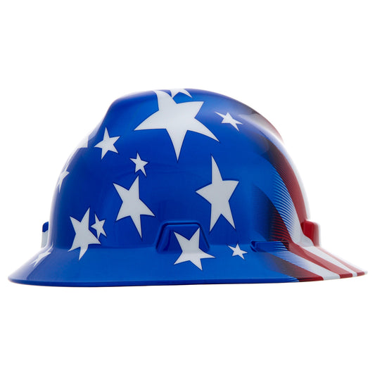 American Stars and Stripes Hard Hats - MSA - Durable Style
