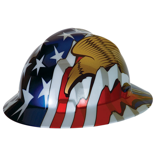 American Flag Hard Hat - MSA - Patriot Design