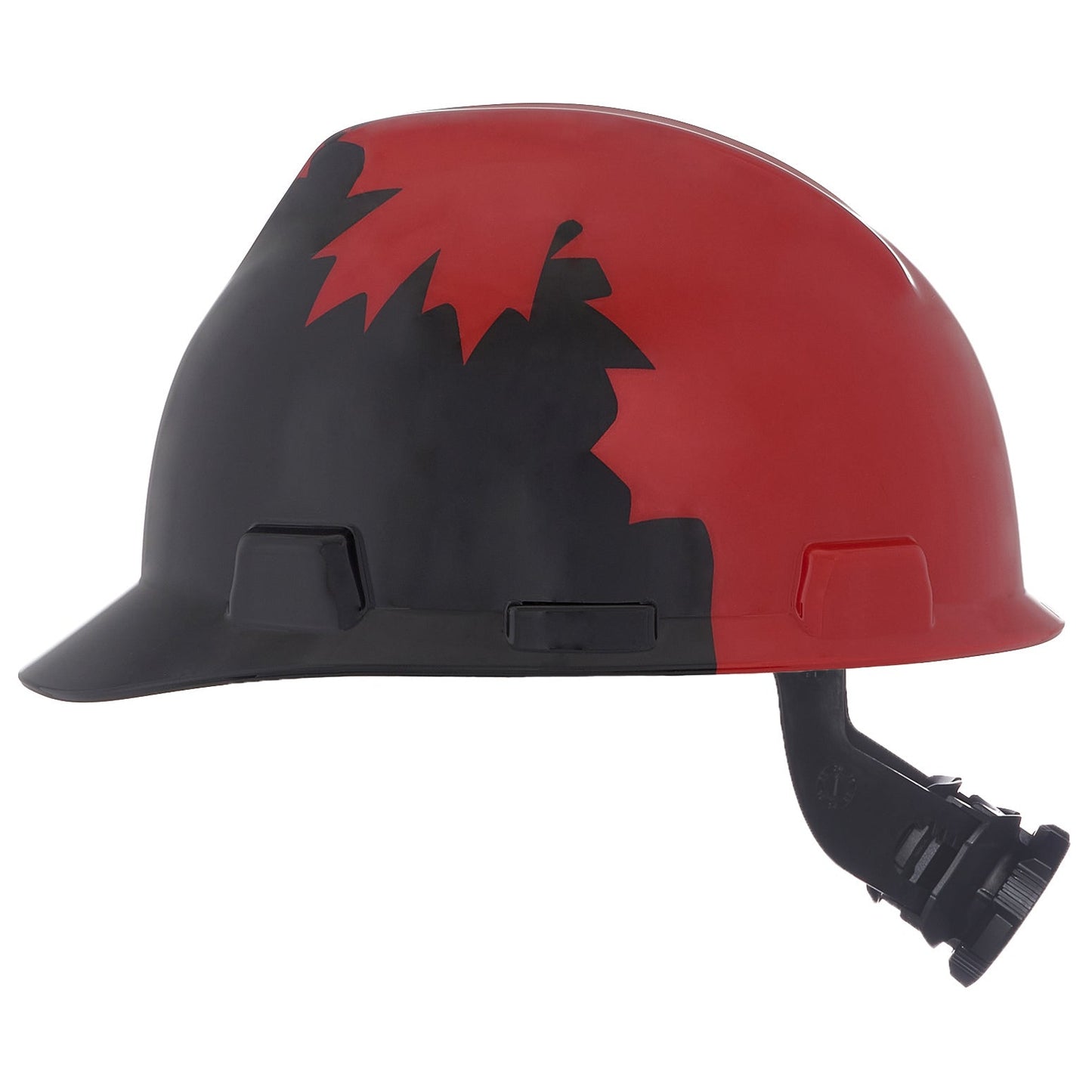 White Red Maple Leaf Hard Hats - MSA - Safety Gear
