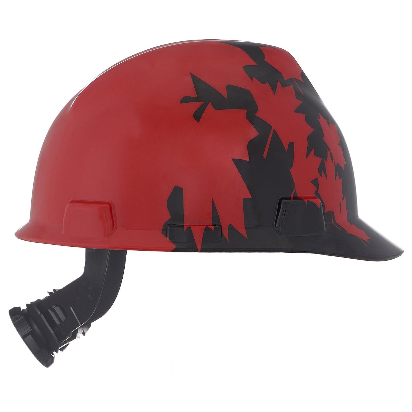 White Red Maple Leaf Hard Hats - MSA - Safety Gear