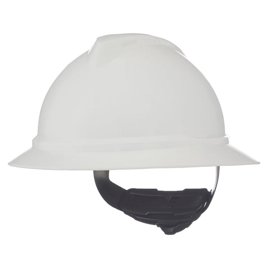 White Hard Hats - MSA - Durable Full Brim Design