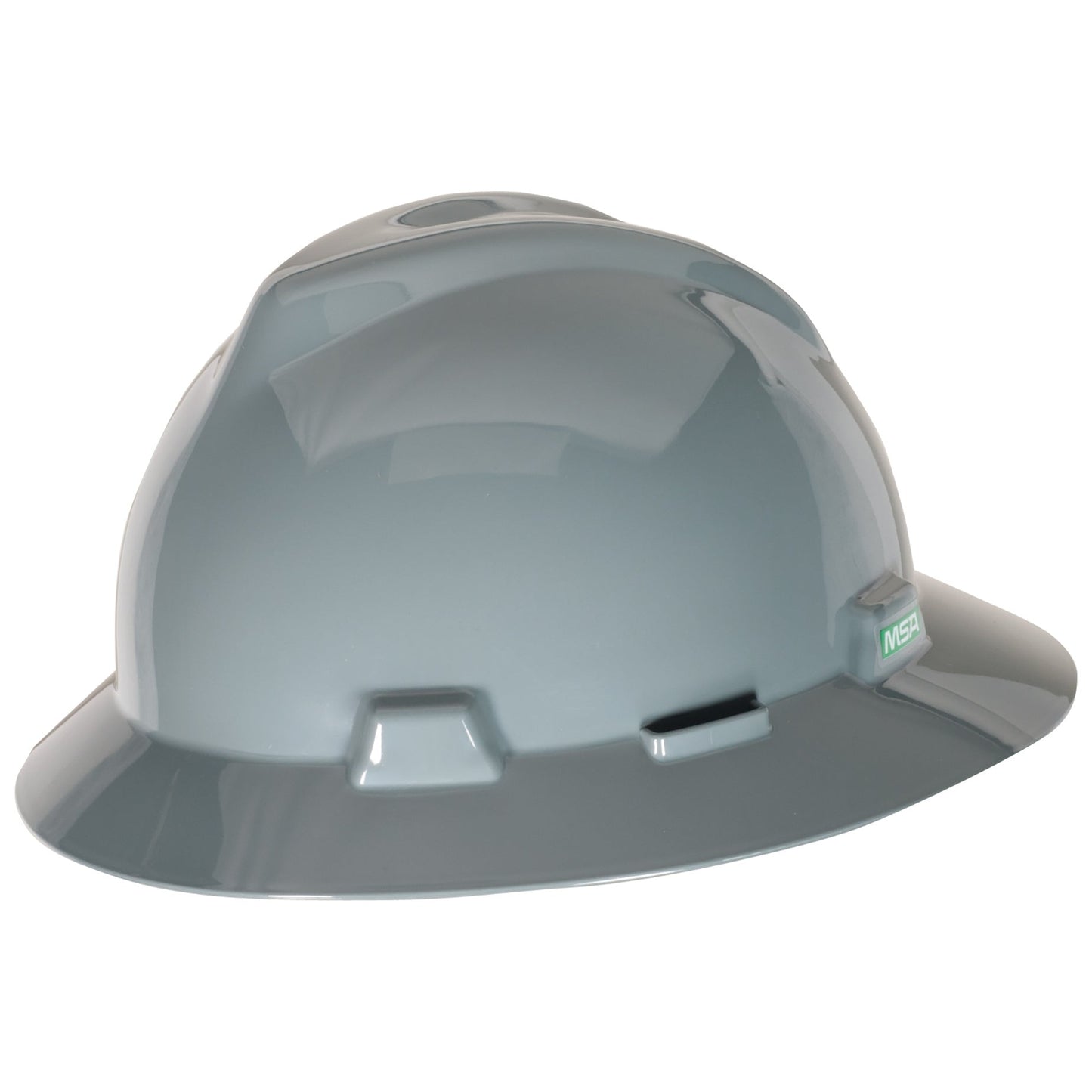 Silver Hard Hats - MSA - Full Brim Design