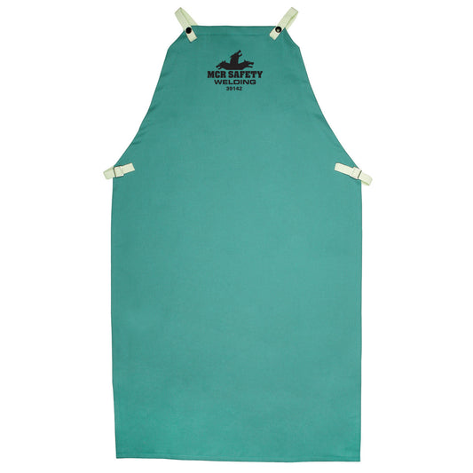 Green Welding Aprons - MCR Safety - Flammable Cotton