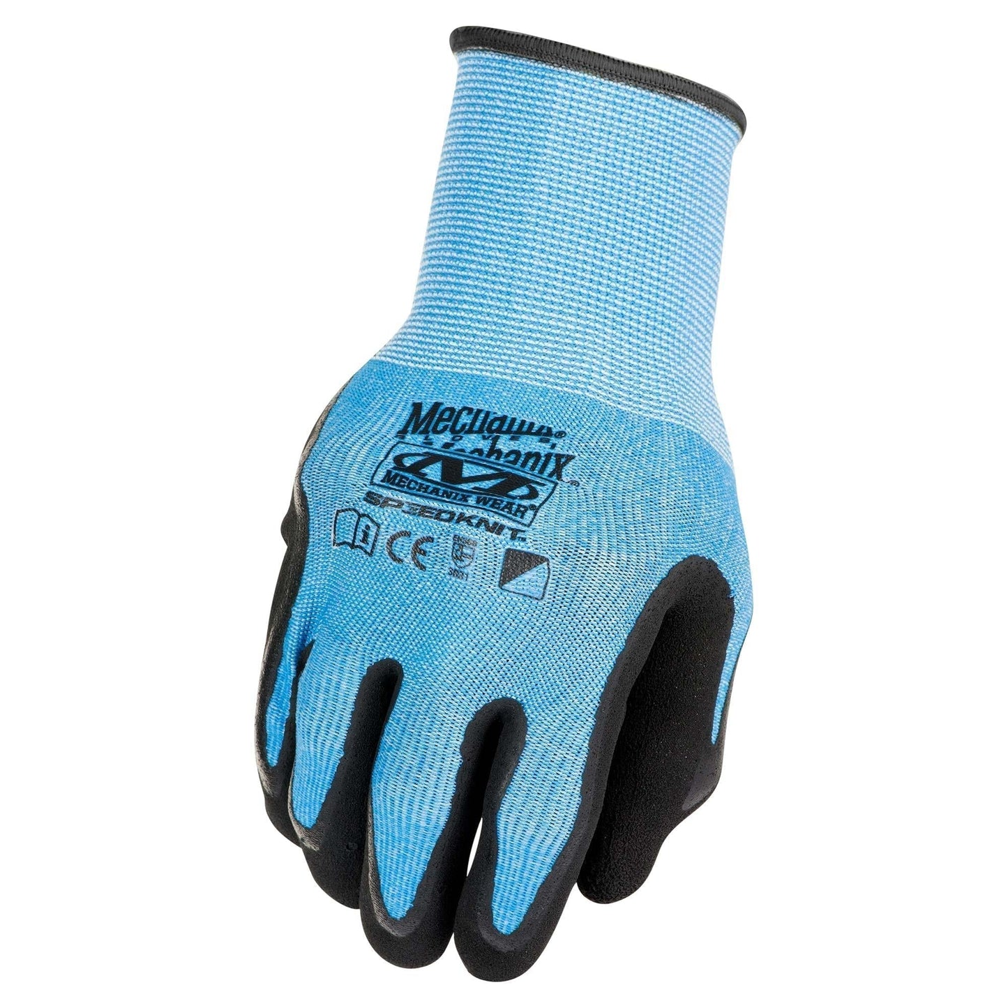 Blue String Knit Gloves - Mechanix - CoolMax Technology