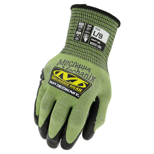 Green String Knit Gloves - Mechanix - Cut-Resistant