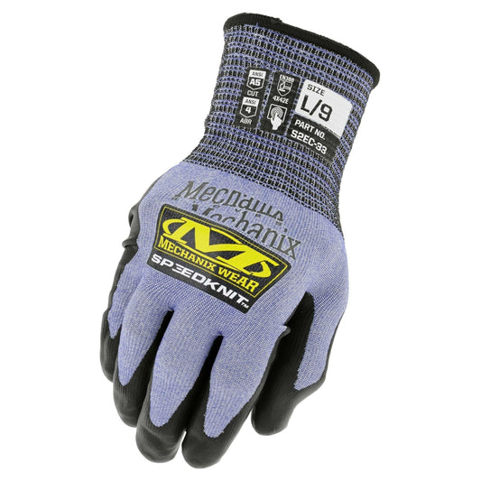Light Blue Knit Gloves - Mechanix - Cut Resistant