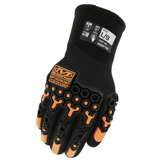 Black String Knit Gloves - Mechanix - Thermal Insulation