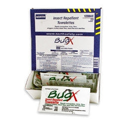 Insect Repellents | North Safety | Bug X Towelettes - brand - DEET Infused