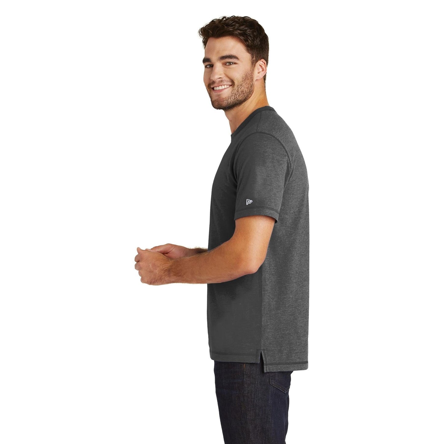 Black Heather T-Shirt - New Era - Soft Sueded Cotton Tee
