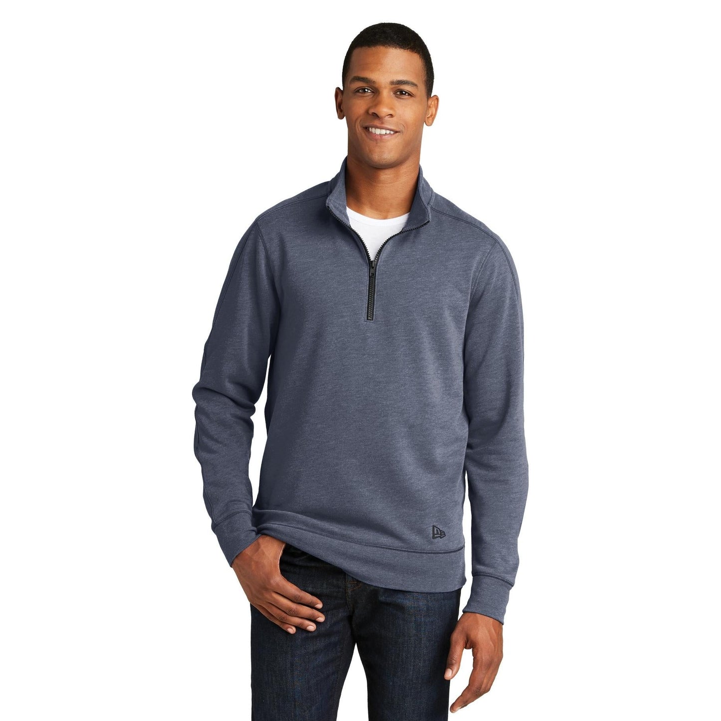 Black Heather Sweatshirt - New Era - Tri-Blend Fleece