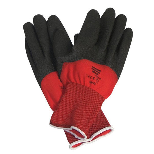 Red Knit Gloves - North Safety - Foam PVC Coated