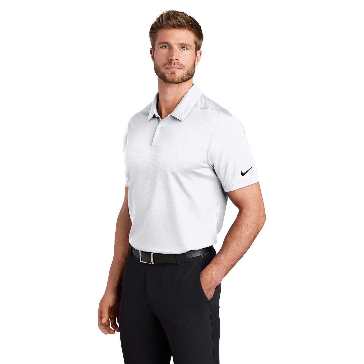 Black Polo Shirt - Nike - Dri-FIT Fabric Design