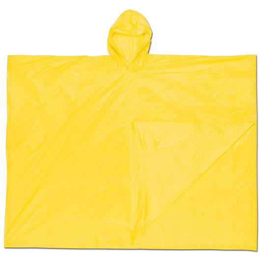 Yellow Ponchos - MCR Safety - Disposable Hooded Wear