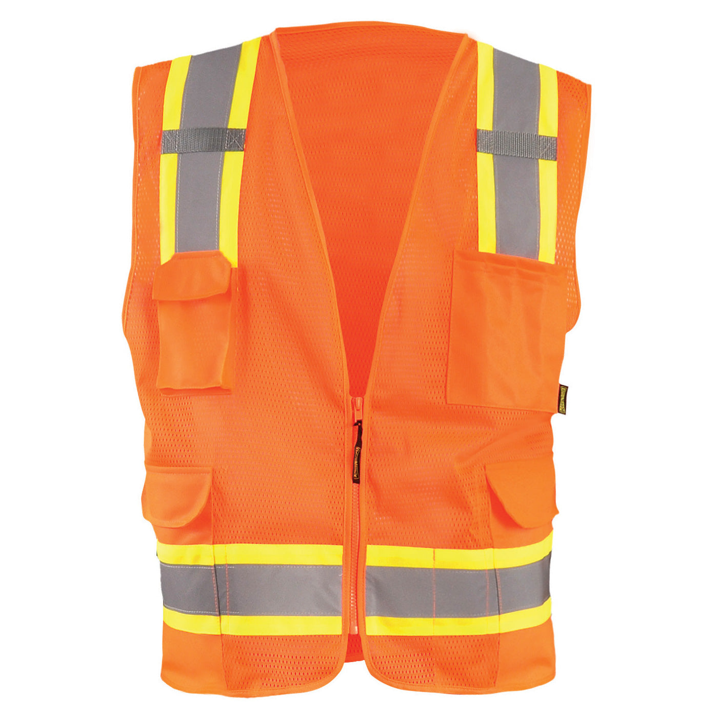 Orange Safety Vests - OccuNomix - Reflective Mesh Design