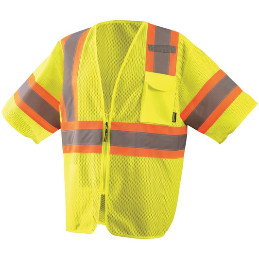 Orange Safety Vests - OccuNomix - Two-Tone Mesh