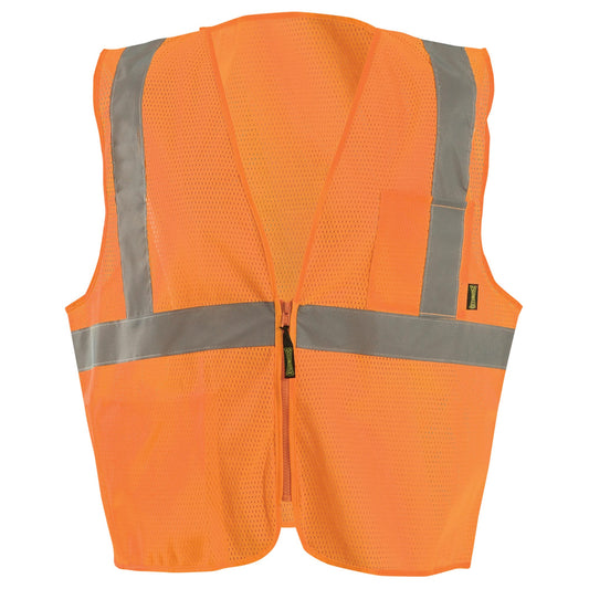 Orange Safety Vests - OccuNomix - Reflective Mesh