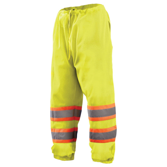 Yellow/Lime Safety Pants - OccuNomix - Breathable Mesh